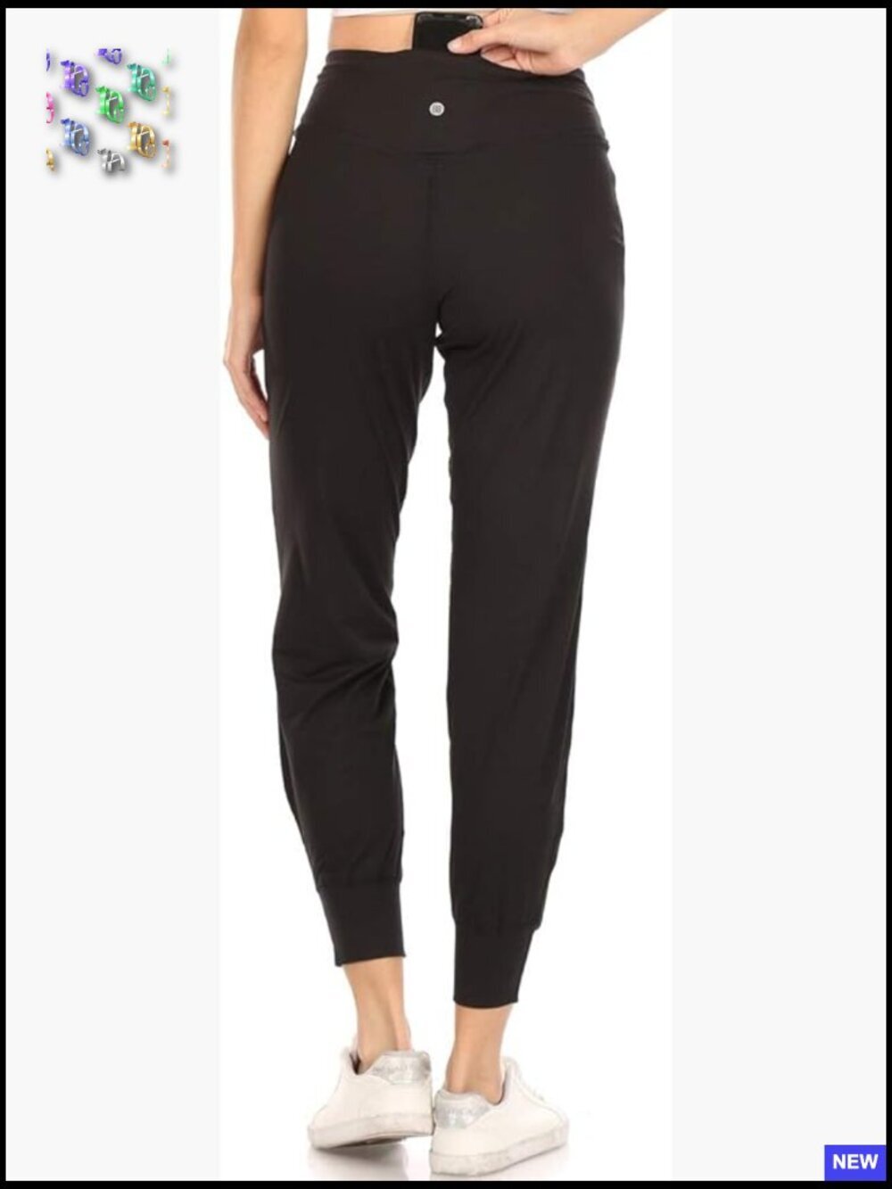Active Jogger Pants with Pockets High Rise Tapered Yoga Lounge Workout